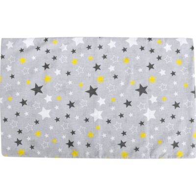 Kissenbezug, 35 x 50 cm, grau mit Sternen