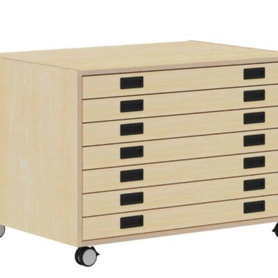 Papierschrank fahrbar, Breite 112 cm