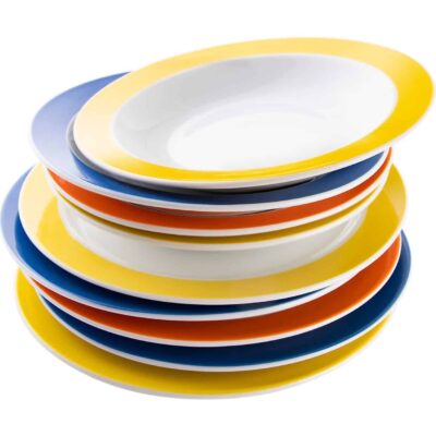 Menüteller 6 Stück – Hochbelastbares Systemgeschirr