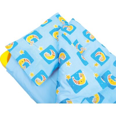 Bettwäscheset, klein, blau gemustert