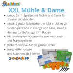 XXL Mühle & Dame – 2 große Gesellschaftsspiele - 60063 alldoro Muehle und Dame 3