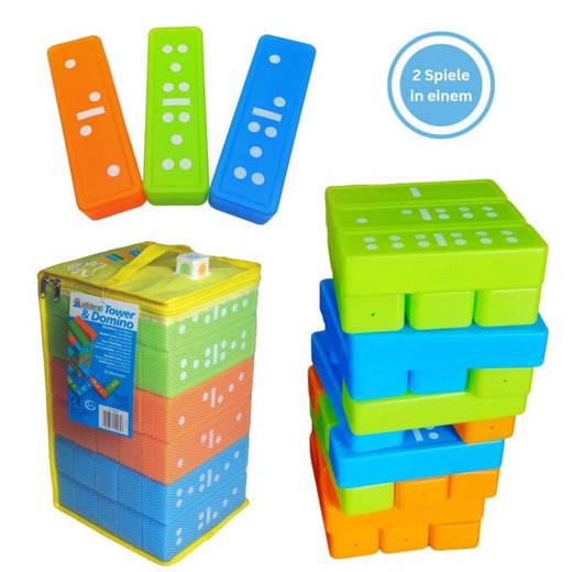 60065-alldoro-Tower-und-Domino-2-in-1-Spiel-1 XXL 2-in-1 Spiel Wackelturm & Domino - 60065 alldoro Tower und Domino 2 in 1 Spiel 1