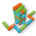 XXL 2-in-1 Spiel Wackelturm & Domino - 60065 alldoro Tower und Domino 2 in 1 Spiel 2
