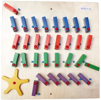 Domino, vierreihig mit Rad