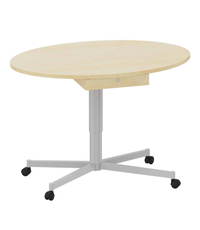 Lehrertisch Luna, fahrbar und höhenverstellbar, mit Schublade – Bild 2