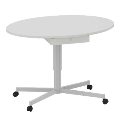 Lehrertisch Luna, fahrbar und höhenverstellbar, mit Schublade