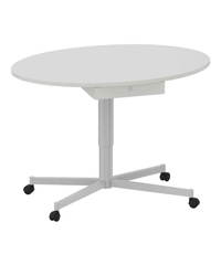 Lehrertisch Luna, fahrbar und höhenverstellbar, mit Schublade