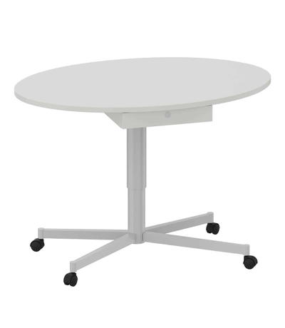 Lehrertisch Luna, fahrbar und höhenverstellbar, mit Schublade