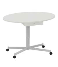 Lehrertisch Luna, fahrbar und höhenverstellbar, mit Schublade – Bild 4