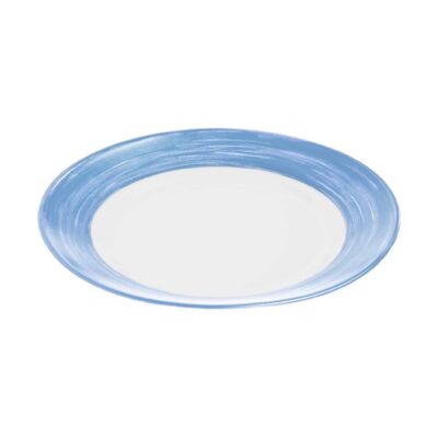 Dessertteller 6 Stück – Hartglasgeschirr „Brush“ mit Farb-Randdekor