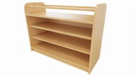 Schrank mit Lauflernstange offen, Einlegeboden – Bild 2