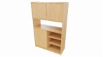 Hochschrank STT unten: 10 Schubkästen, mittig: offenes Fach, (ohne Rückwand) oben: Doppeltür, mit Mittelwand - M108022STT