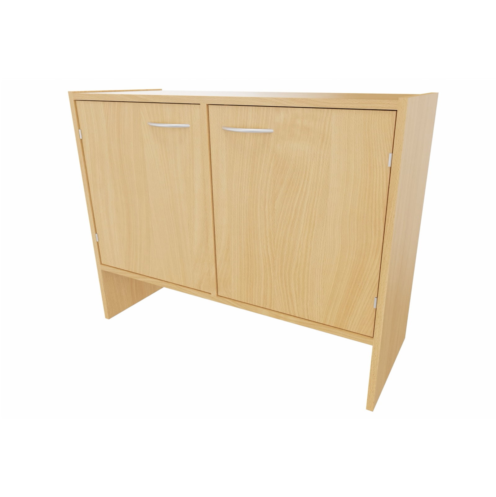 Sockelnischenschrank mit Doppeltür, Mittelwand, je 1 Einlegeboden