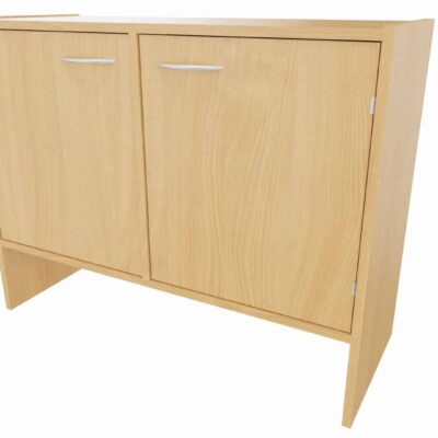 Sockelnischenschrank mit Doppeltür, Mittelwand, je 1 Einlegeboden