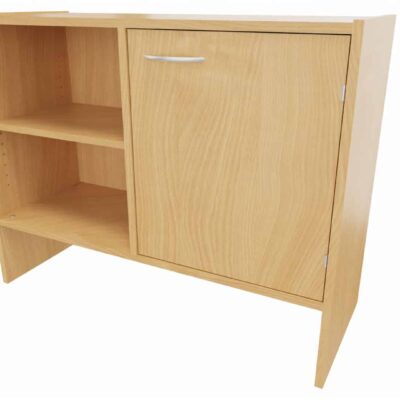 Sockelnischenschrank mit Tür und Regal, je 1 Einlegeboden