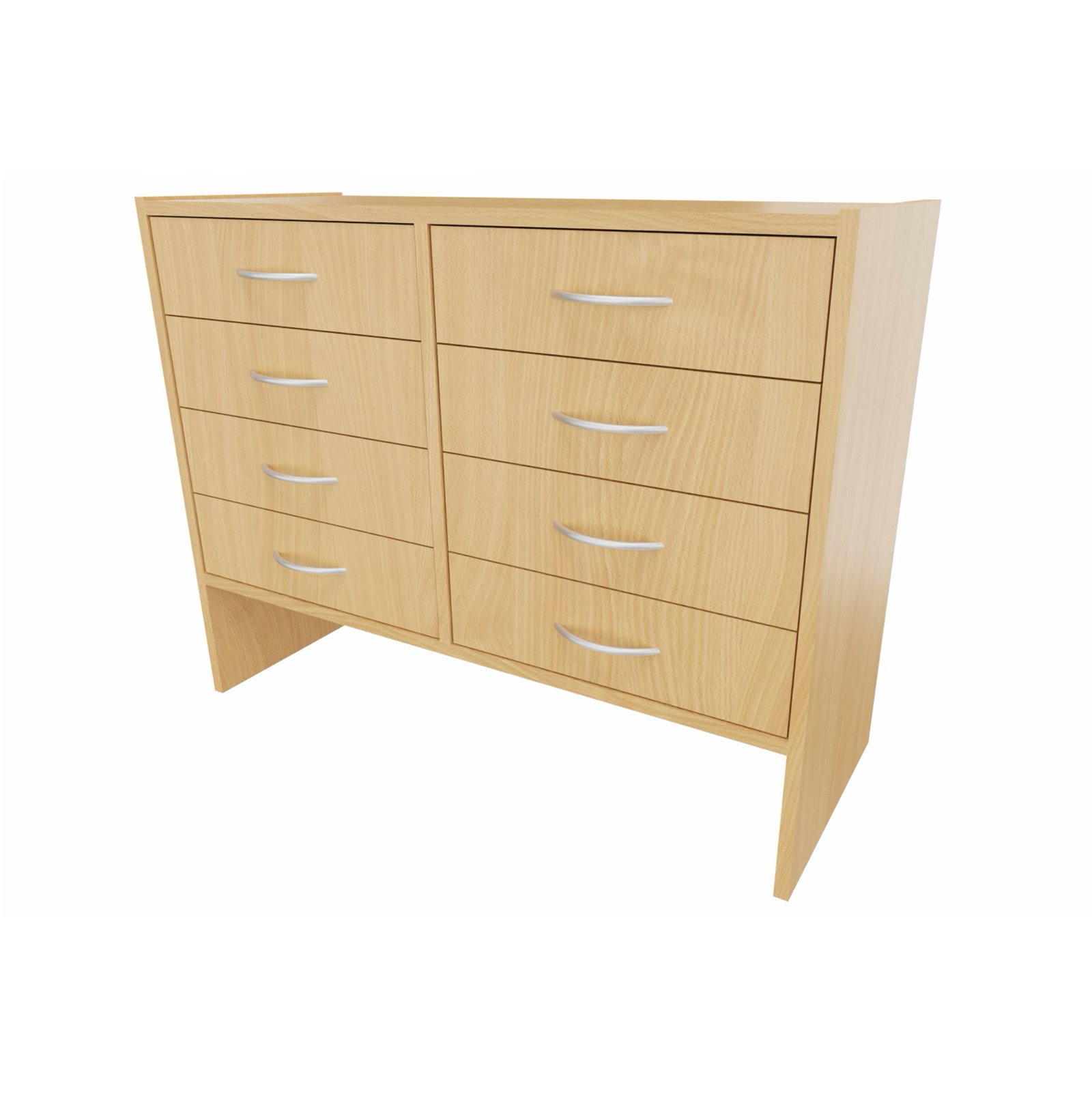 Sockelnischenschrank mit 8 Schubkästen