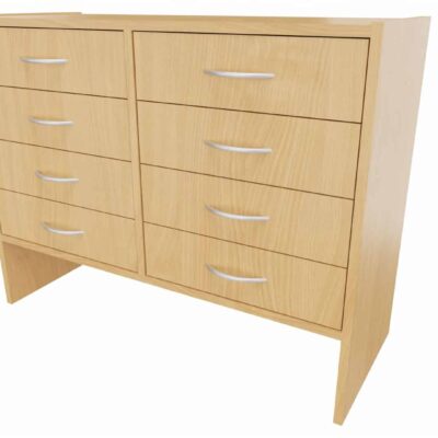 Sockelnischenschrank mit 8 Schubkästen