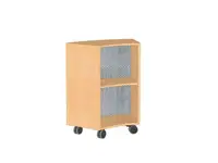 Sechstelkreisschrank offen, mit Lochblechrückwand (RAL 9006)