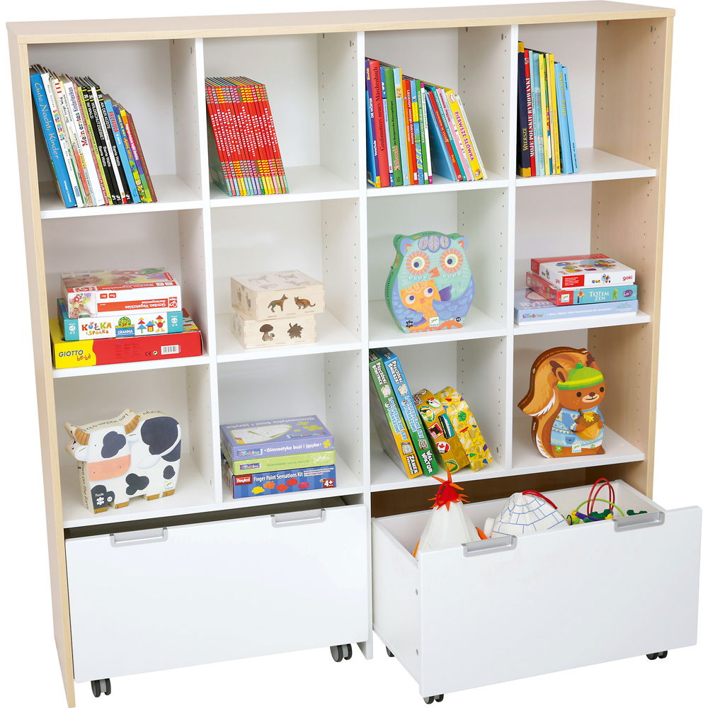 Mehrfunktionen-Schrank XL mit 2 breiten Rollbehältern, B 154 (Quadro 42/42W)