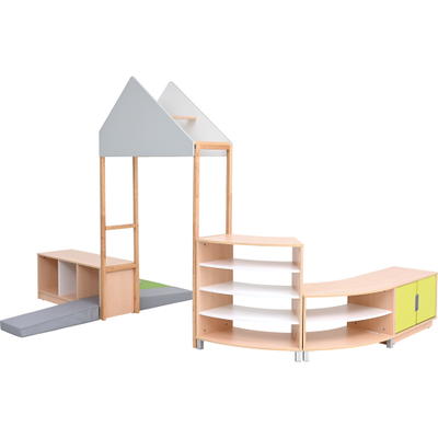 Möbelsatz Quadro 202/202W – 180° – Spiel- und Raumteilerschrank