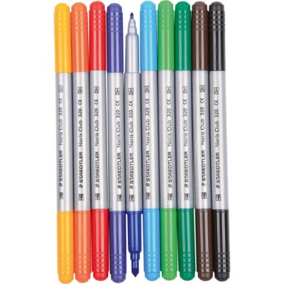 Duo-Faserstifte, 10 Farben