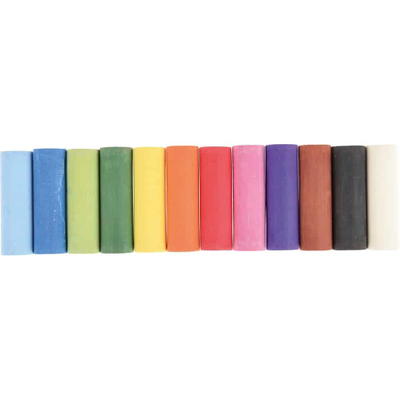 Pastellkreide, dick, 12 Farben