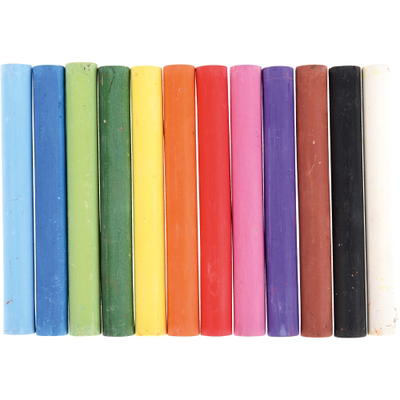 Pastellkreide, dünn, 12 Farben