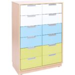 Quadro – Schrank L für 12 schmale Schubladen, Breite: 79 cm, auf Sockel - 096567