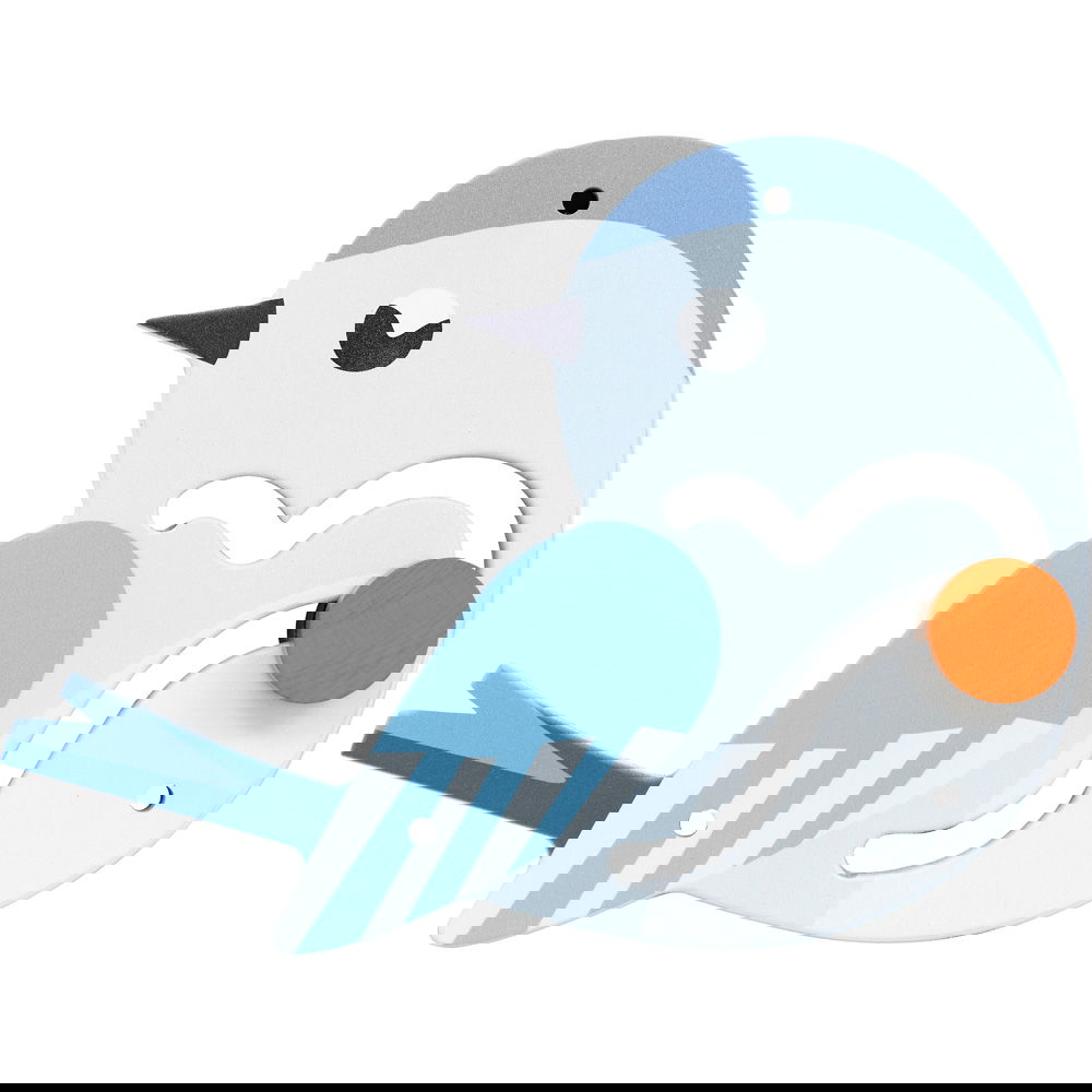 Wandapplikation "Blauer Vogel"