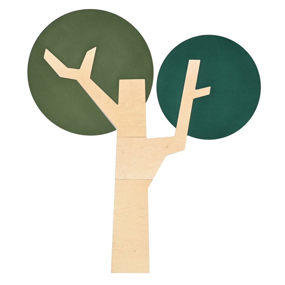 Wandapplikation "Baum mit runder Krone"