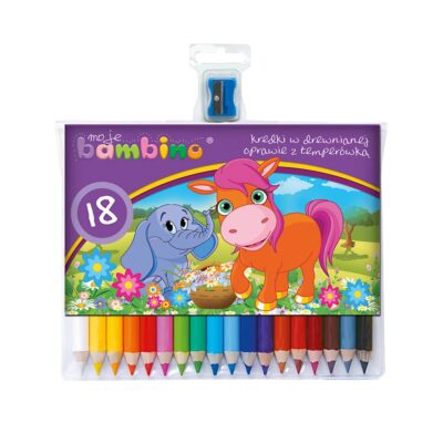 Moje Bambino-Farbstifte, 18 Farben