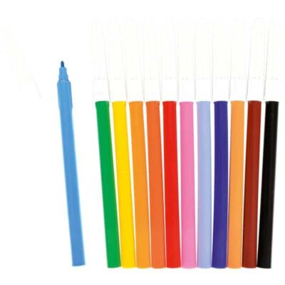 Moje Bambino-Faserstifte, 12 Farben