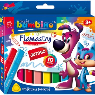 Bambino Dreikant-Faserstifte Jumbo, 10 Farben