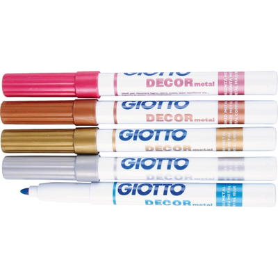 Faserstifte metallic, 5 Farben