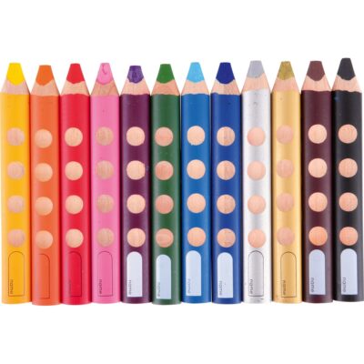 LYRA Mulden-Dickfarbstifte 3-in-1, 12 Farben