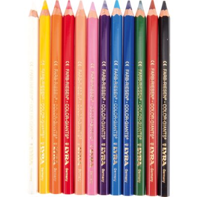 LYRA Dickfarbstifte, 12 Farben, lackiert