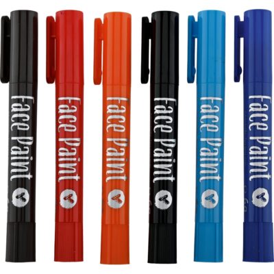 Gesichtsmalstifte, 6 Farben - wild