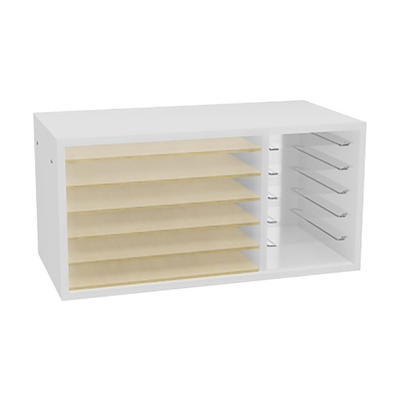 Container flach, 2 Spalten mit Projektbrettern, Breite 80 cm