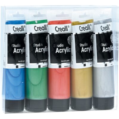 Acrylfarben, 120 ml, 5er-Set, Metallic