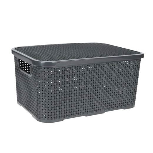 825060 Behälter mit Deckel, in Rattan-Optik, 7 l - 825060