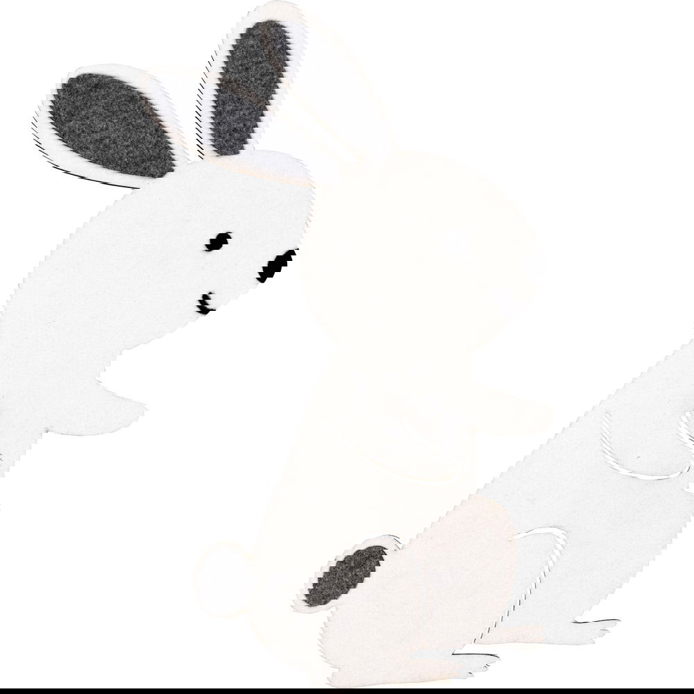 Filz-Wandapplikation "Hase"