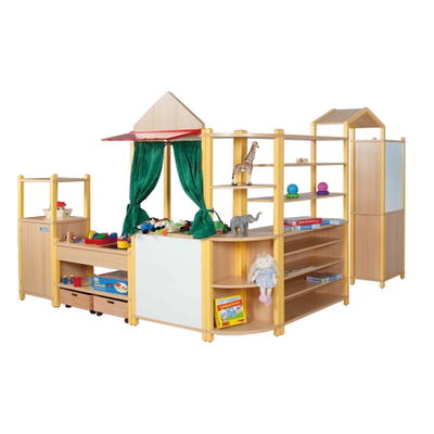 EMMA Regalsystem – Schrank mit Tür, Regal, Spielküche und Verkaufsstand