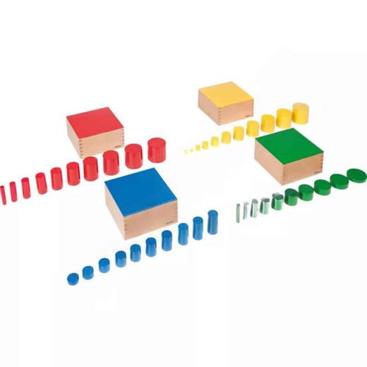 MONT457508-1 Montessori Farbige Zylinder, 4er-Set - MONT457508 1