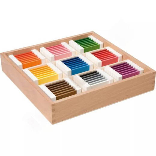 MONT457521-1 Montessori Farbtäfelchen – Schattierungskasten mit 9 Farben - MONT457521 1