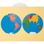 Montessori Puzzlekarte – Erdteile - MONT457527 1