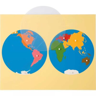 Montessori Puzzlekarte - Erdteile