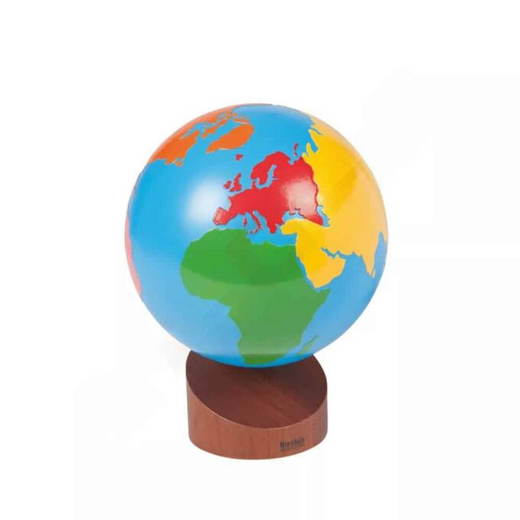 MONT457531 Montessori Globus – farbige Erdteile - MONT457531