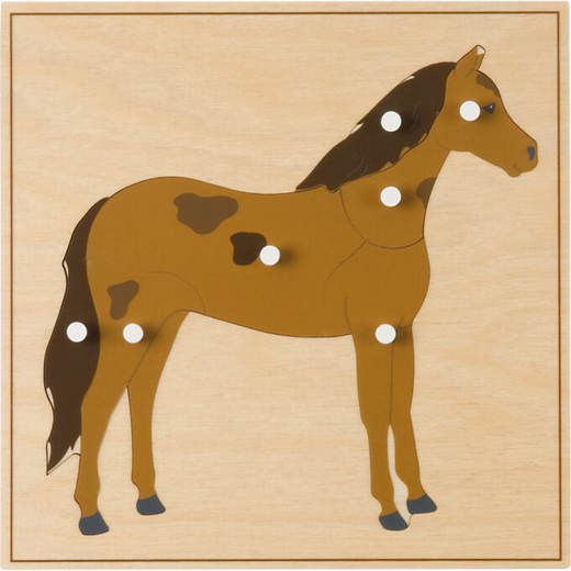 MONT457545 Montessori Tierpuzzle, Pferd - MONT457545