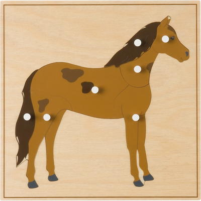 Montessori Tierpuzzle, Pferd