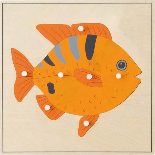 MONT457547 Montessori Tierpuzzle, Fisch - MONT457547